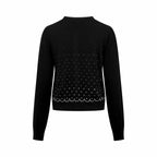 2026 Women's CD Embroidered Crystal Cardigan Sweater (DD198)