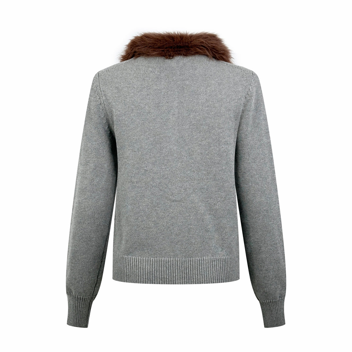 2026 Women's Way Embroidered Fur Coat Sweater (DD200)