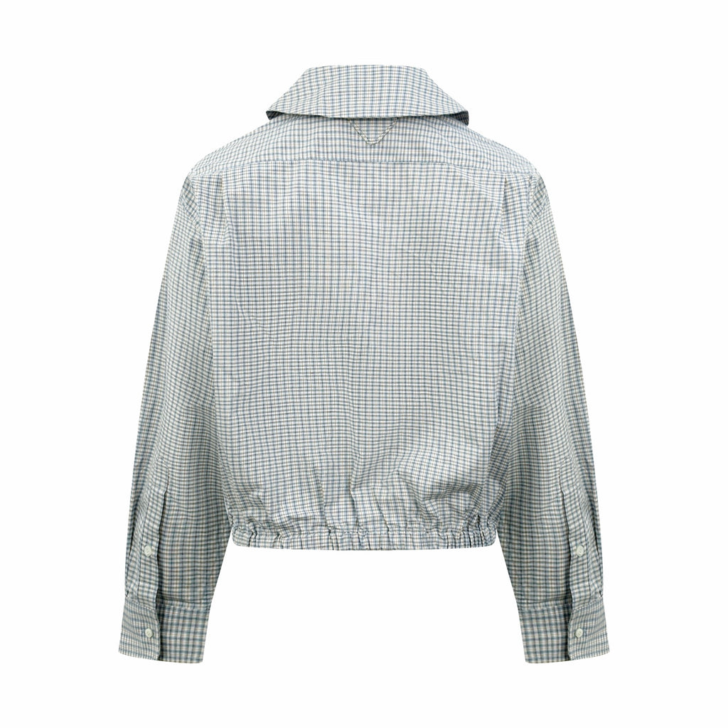 2026 Women's Triangle Brand Triangle Pattern Checkered Bowtie Shirt (FF847)
