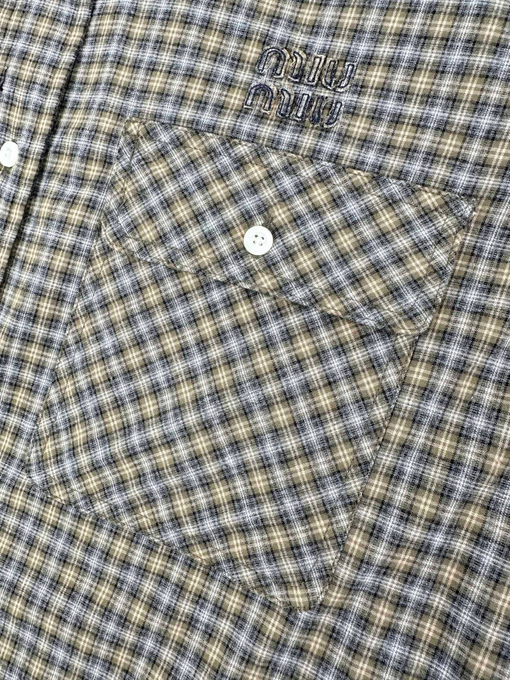 2026 Women's MM Logo Check Pencil Skirt (FF841)
