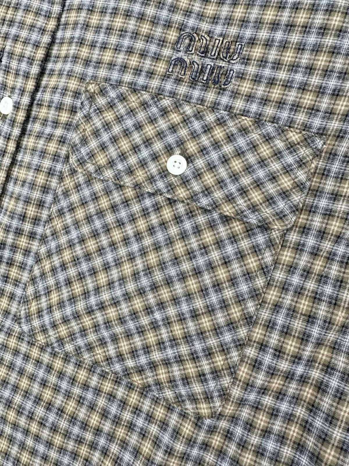 2026 Women's MM Logo Check Pencil Skirt (FF841)