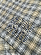 2026 Women's MM Logo Check Pencil Skirt (FF841)