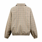 2026 Women's MM Logo Embroidered Plaid Coat (FF822)