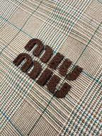 2026 Women's MM Logo Embroidered Plaid Coat (FF822)