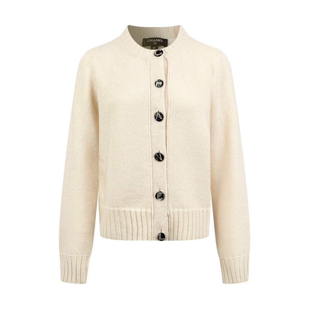 2026 Women's CC Logo Buttoned Cardigan Sweater (DD208)