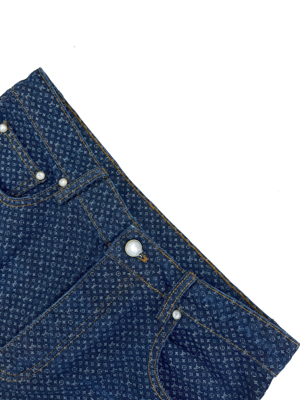 2026 New Model LY Printed Label Denim Pants (AA1038-B90)