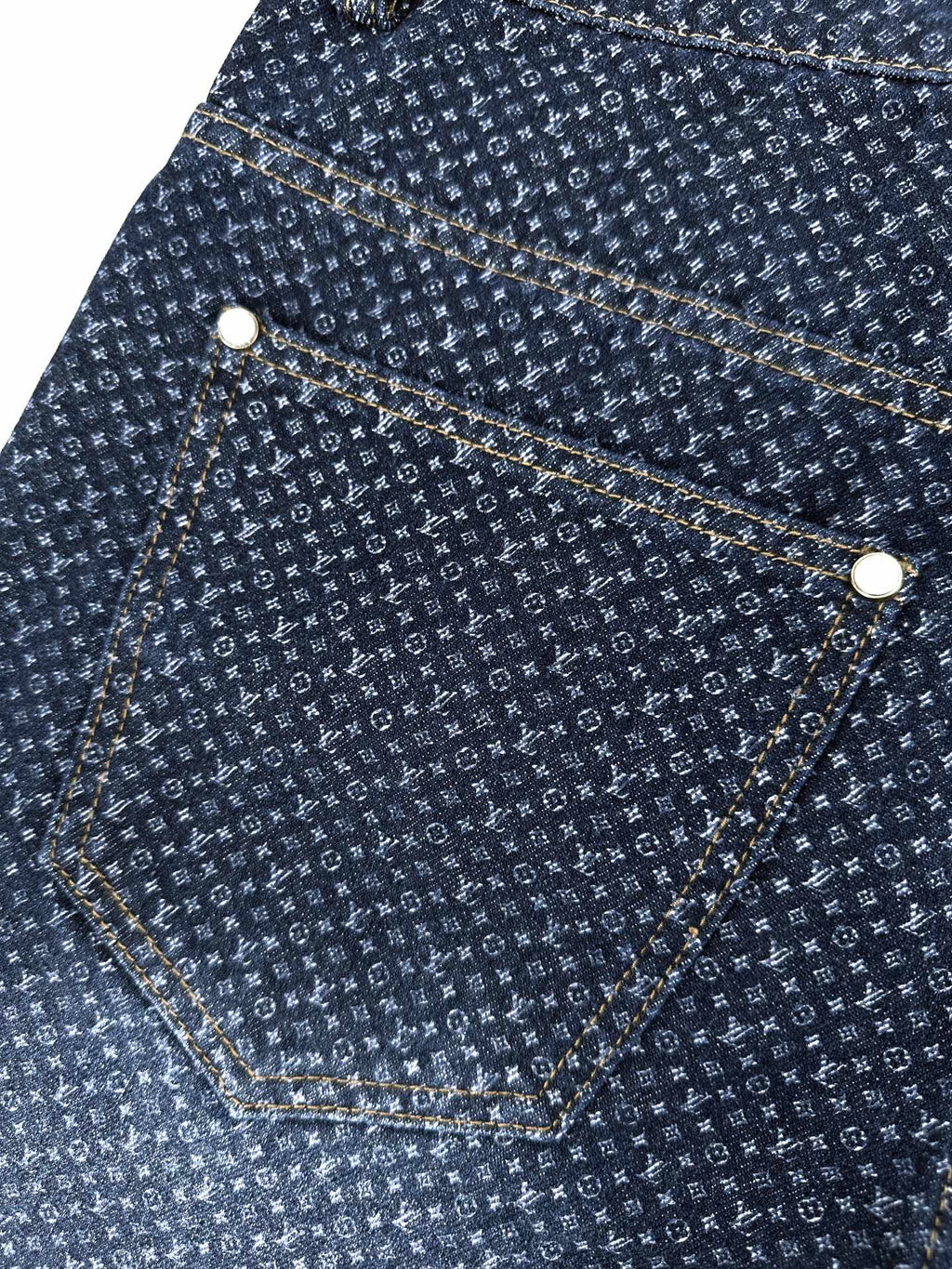2026 New Model LY Printed Label Denim Pants (AA1038-B90)