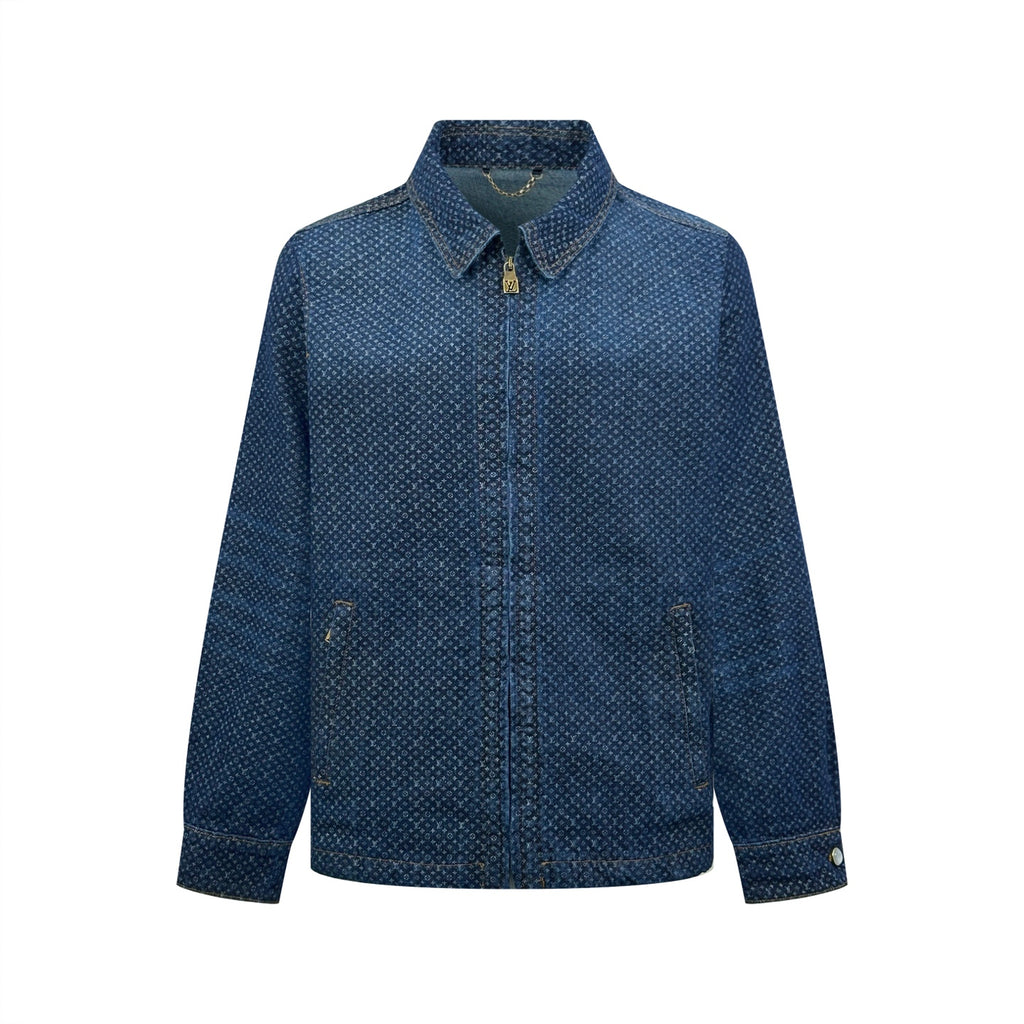 2026 New Model LY Full-Print Logo Zipper Denim Jacket (AA1032-C30)