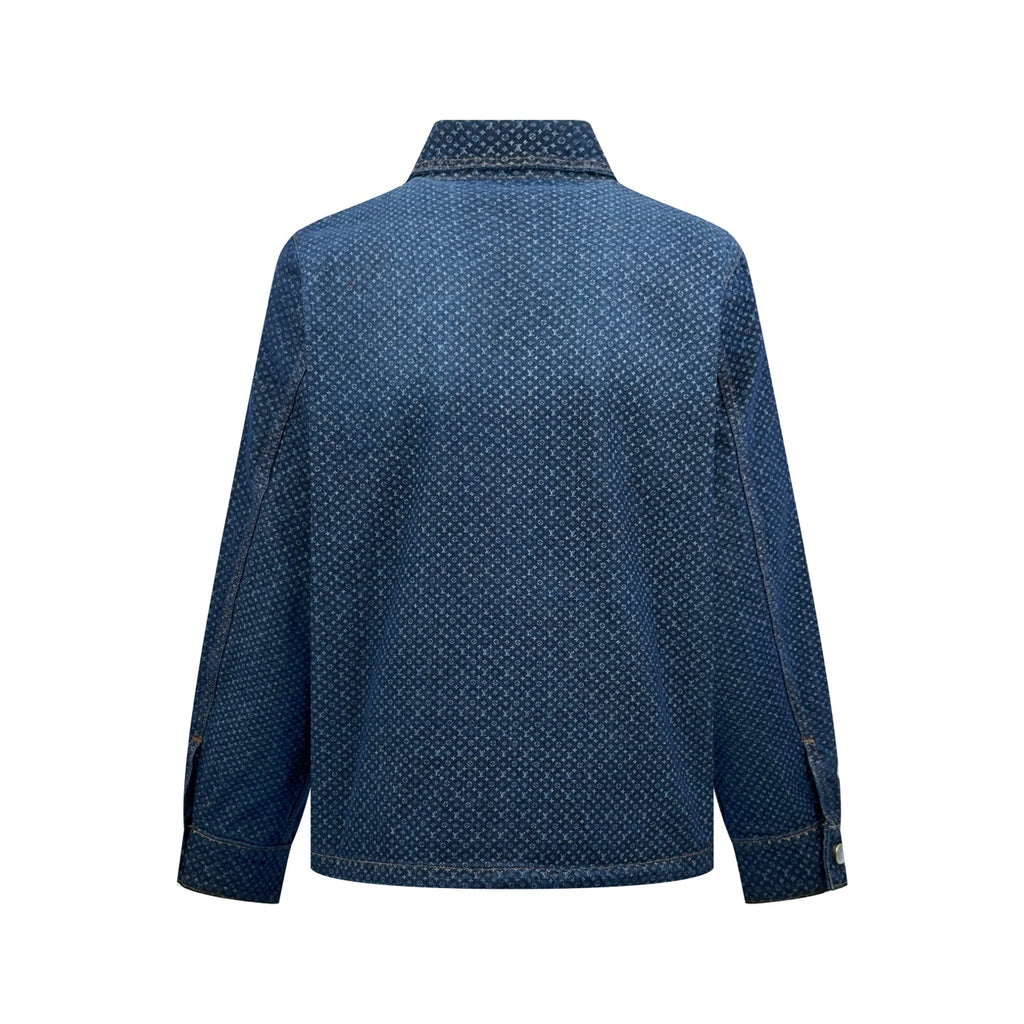 2026 New Model LY Full-Print Logo Zipper Denim Jacket (AA1032-C30)