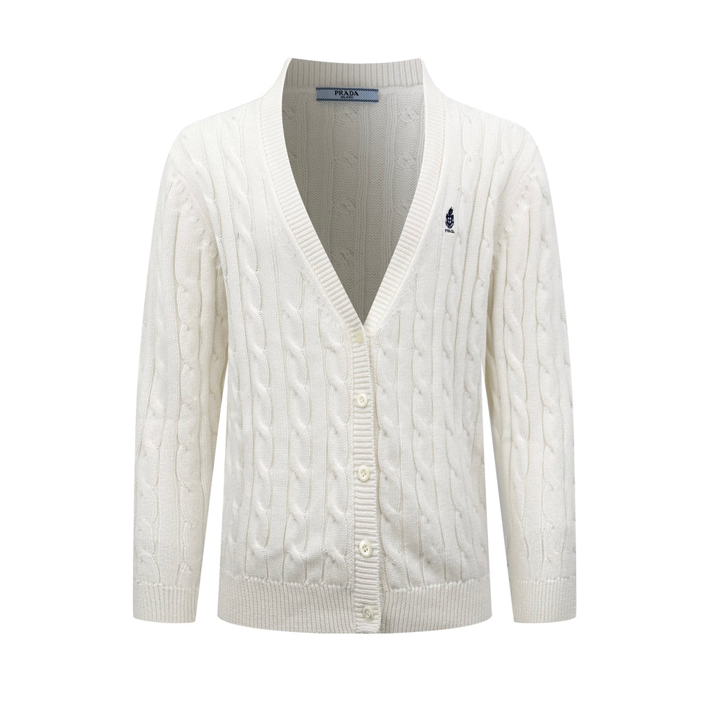 2026 New Model Triangle Brand Embroidered Cardigan Sweater (CC7012-B40)