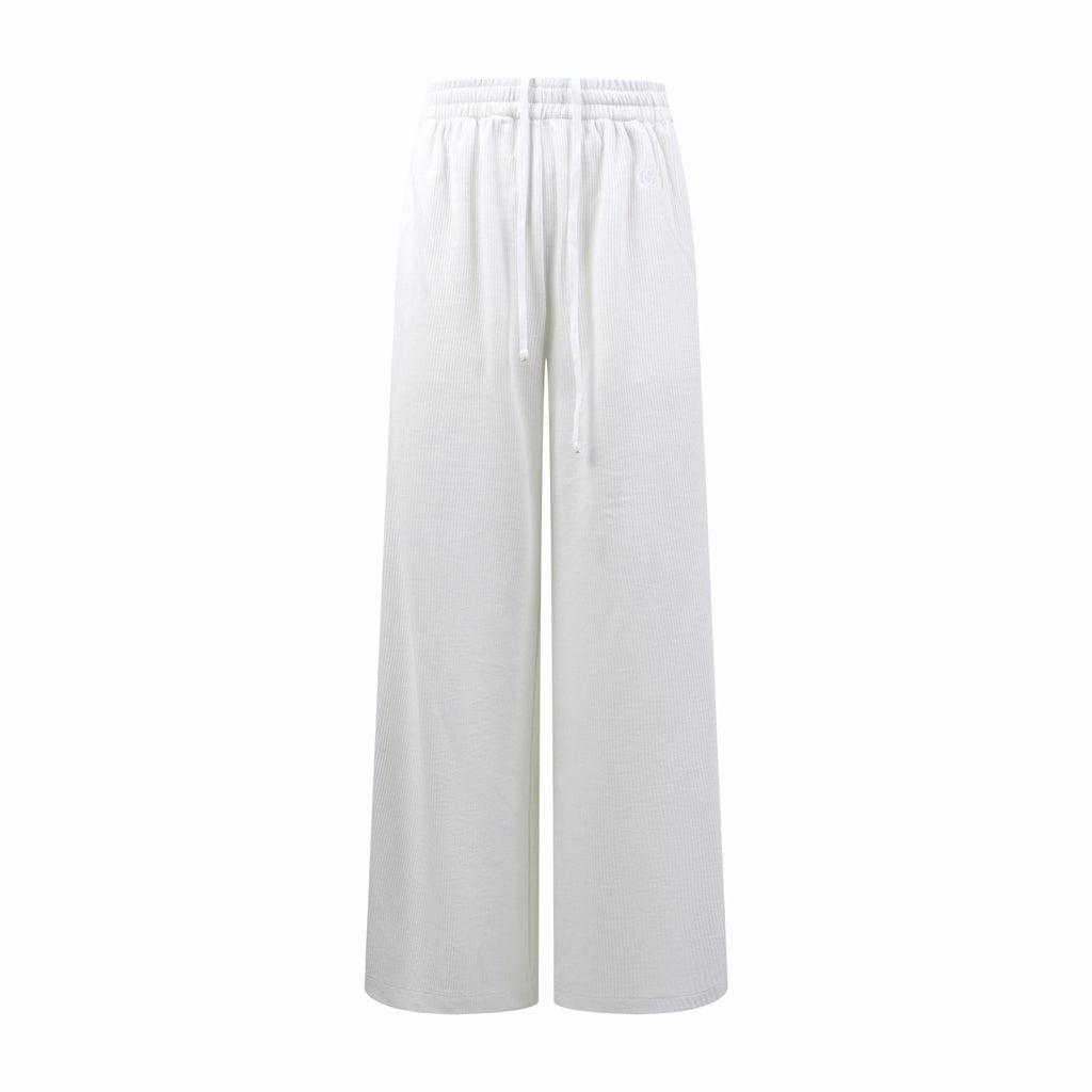 2026 Women's GU Embroidered Color-Contrasting Striped Pants (DD182)
