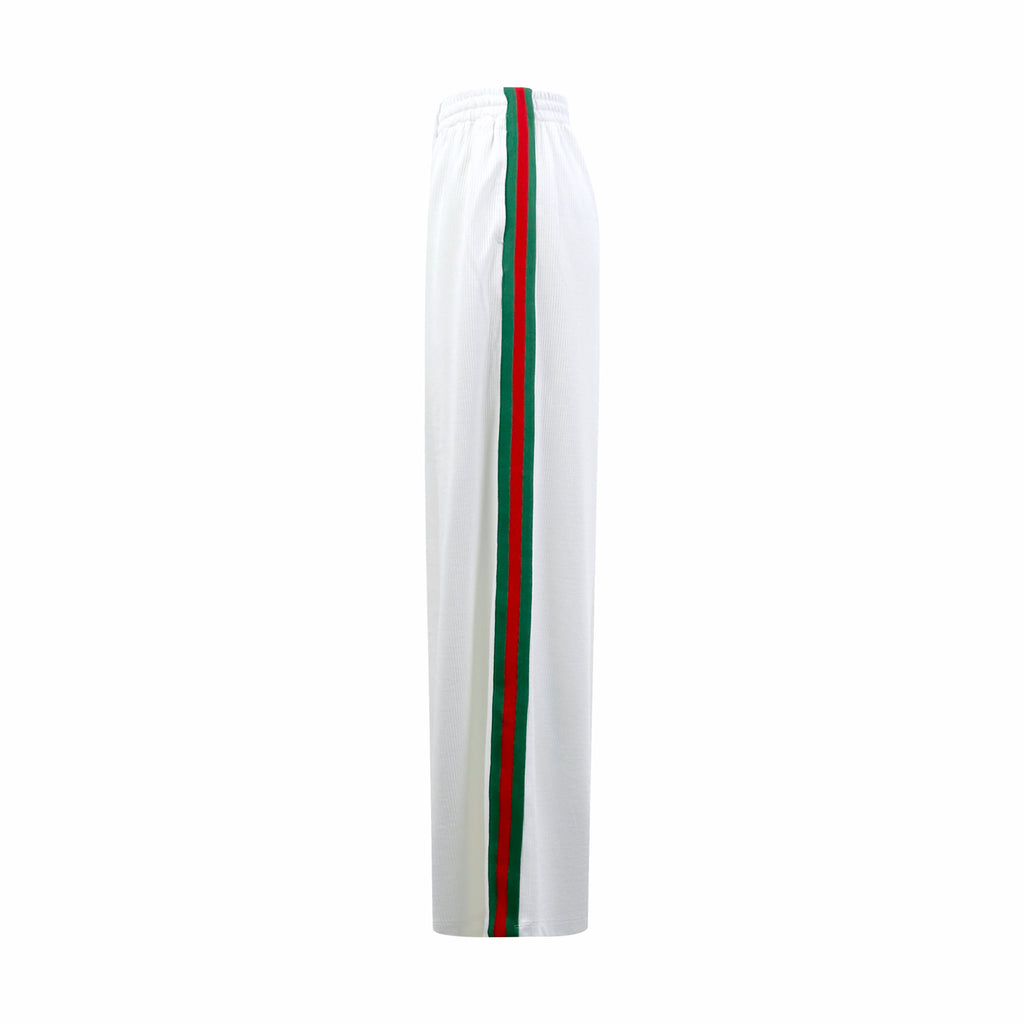 2026 Women's GU Embroidered Color-Contrasting Striped Pants (DD182)
