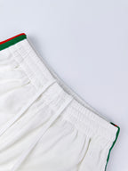 2026 Women's GU Embroidered Color-Contrasting Striped Pants (DD182)