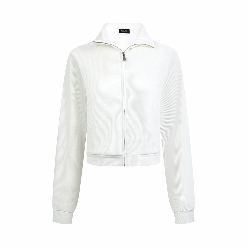2026 Women's GU Embroidered Color-Contrasting Striped Jacket (DD181)