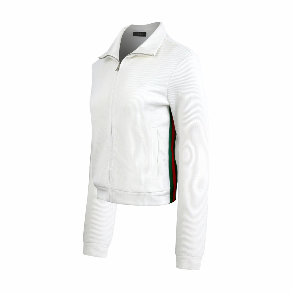2026 Women's GU Embroidered Color-Contrasting Striped Jacket (DD181)