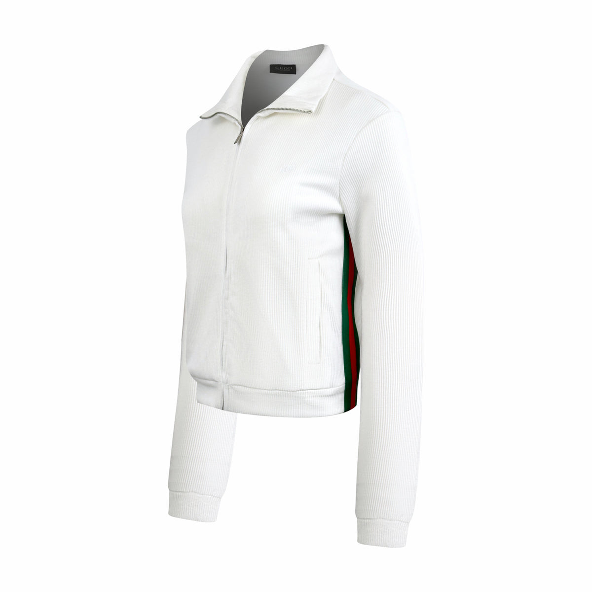 2026 Women's GU Embroidered Color-Contrasting Striped Jacket (DD181)