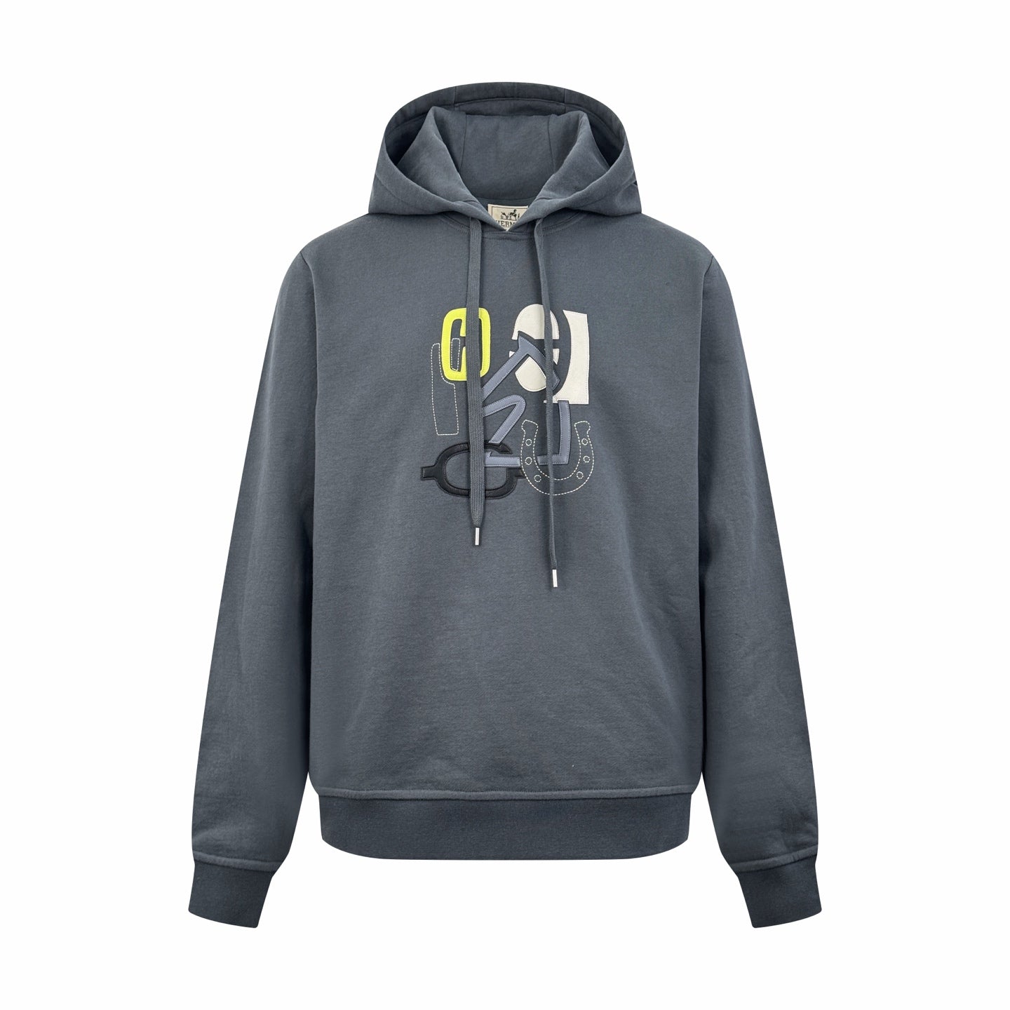 wsxc1773354019801_0.jpg 2026 New H Patch Leather Hooded Sweatshirt (25350-B40) - Image 1