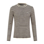 2026 New Triangle Brand Striped Embroidered Crew-Neck Jumper (25341-B30)